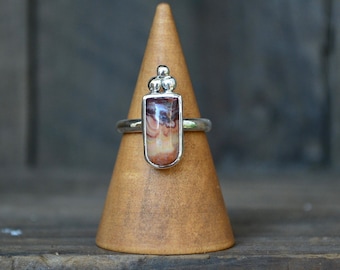 Dolomite Ring, Dolomite, Wave Dolomite Ring, Wave Dolomite, Sterling Silver Ring, Desert, Landscape, Gemstone Ring, Fall Ring,Autumn Jewelry
