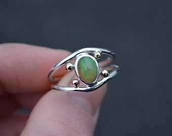 Opal Ring, Opal//Ethiopian Opal Ring//Gold//Gold Opal Ring//18K Gold Opal Ring//Sterling Silver Gold Opal Ring//Size 7.25