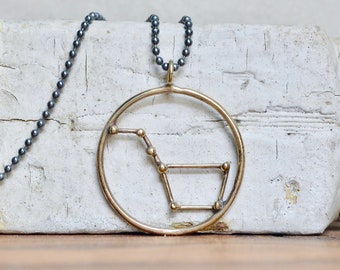 Big Dipper Necklace, Big Dipper, Constellation, Constellation Jewelry, Space, Sterling Silver