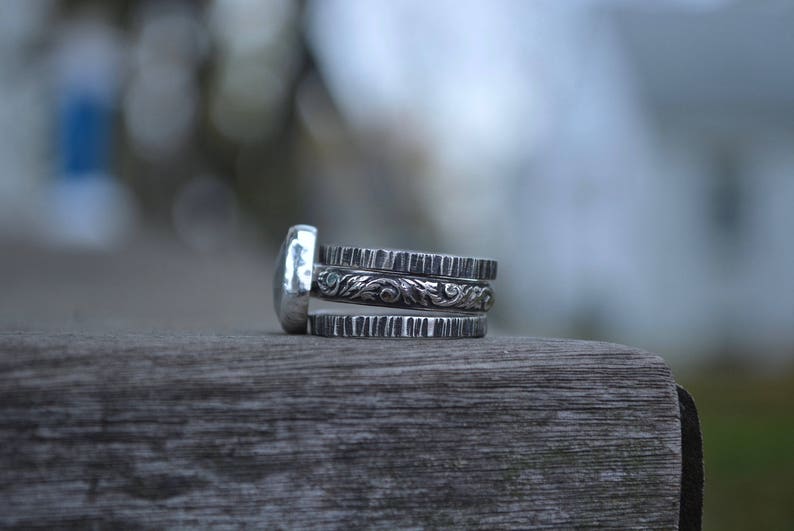 Moonstone Ring Rose Cut Moonstone Ring Rainbow Moonstone Stacking Rings Rainbow Moonstone Rings Sterling Silver,Stacking Set Moonstone