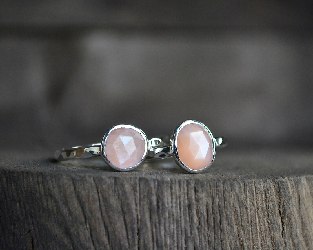 Peach Moonstone X2 XXL Earrings