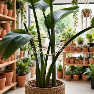 Soporte para plantas colgantes / Soporte de hierro para plantas / Soporte para macetas de interior y exterior / Soporte grande para plantas de interior / Soporte de metal para plantas