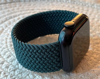 Gevlochten nylon horlogebandje voor Apple Watch - elastisch horlogebandje zonder sluiting - verkrijgbaar in vele kleuren - unisex
