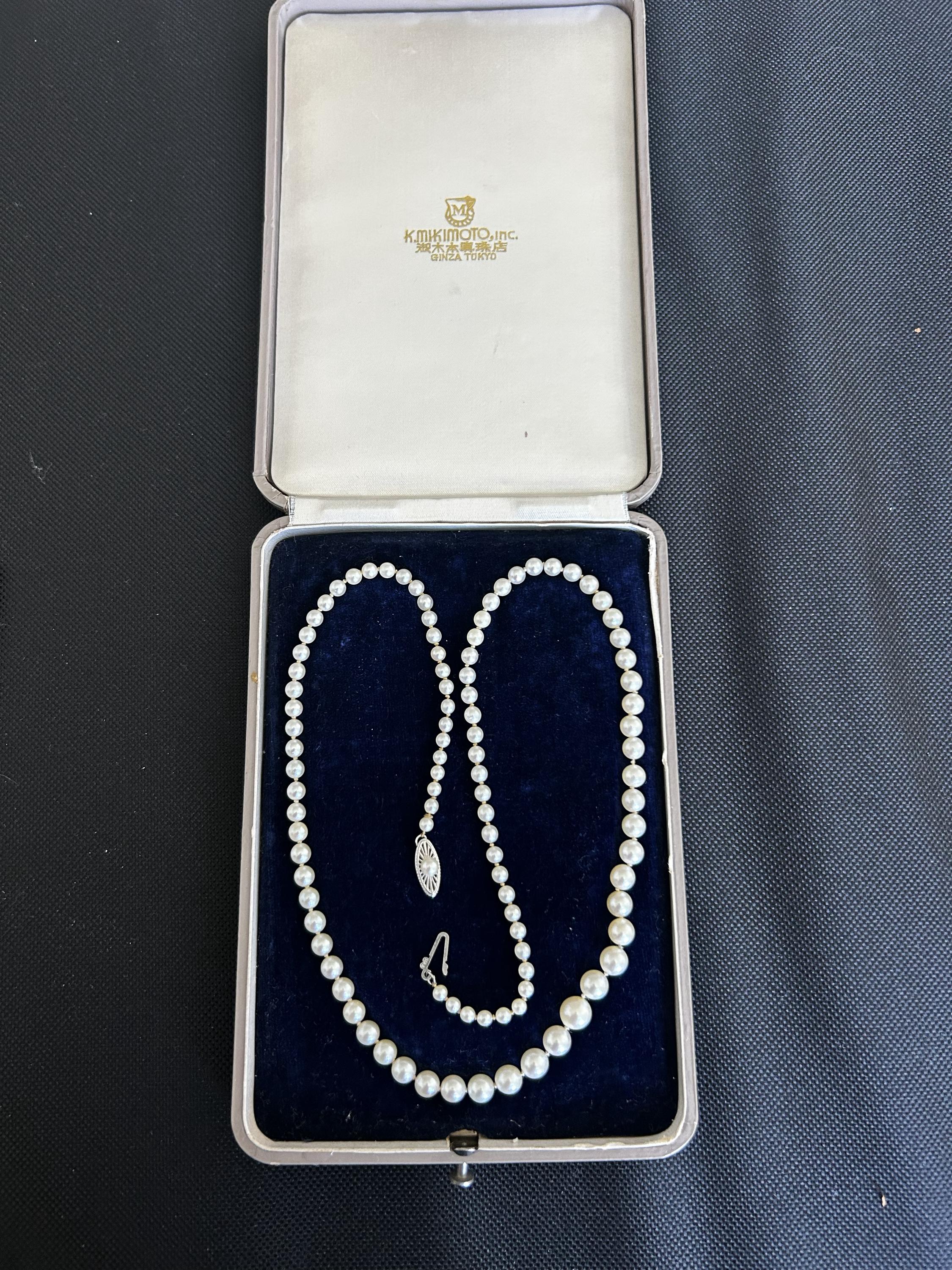 Vintage Mikimoto Pearl Necklaces - Etsy