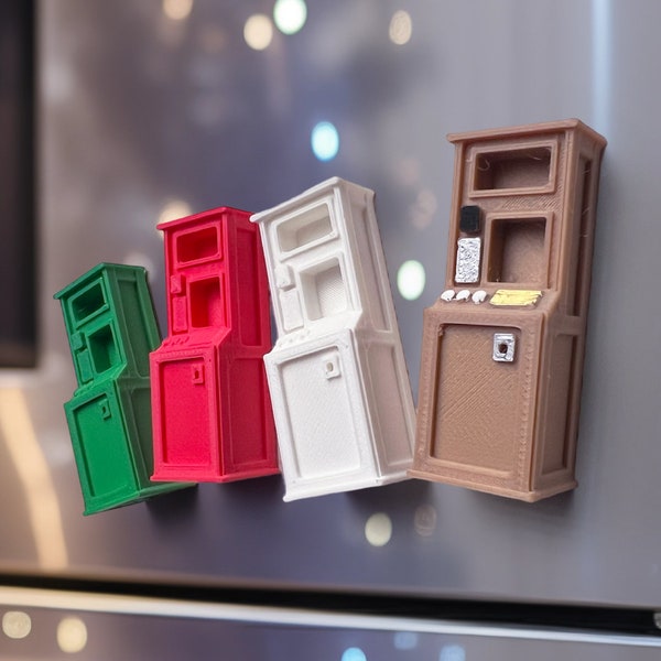 Custom Miniature 3D Printed Classic Pressed Penny Machine Fridge Magnets – Unique Stocking Stuffers & Penny Collection Display