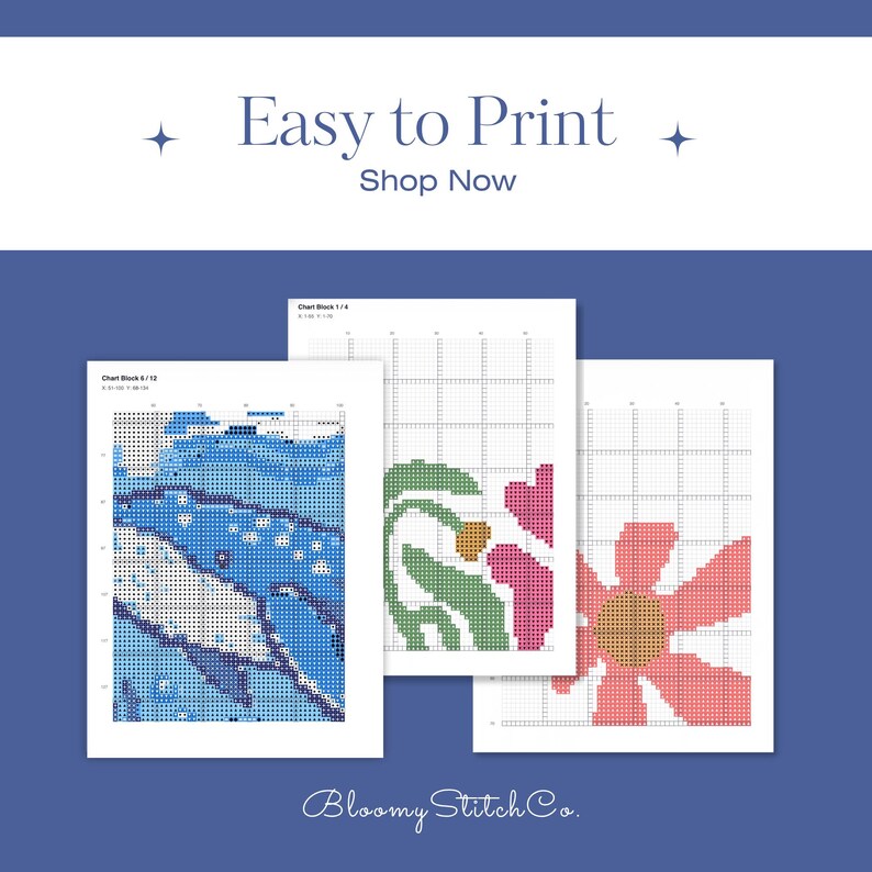 Japanese Crane Cross Stitch Pattern PDF, Cherry Blossom Bird, Sakura ...