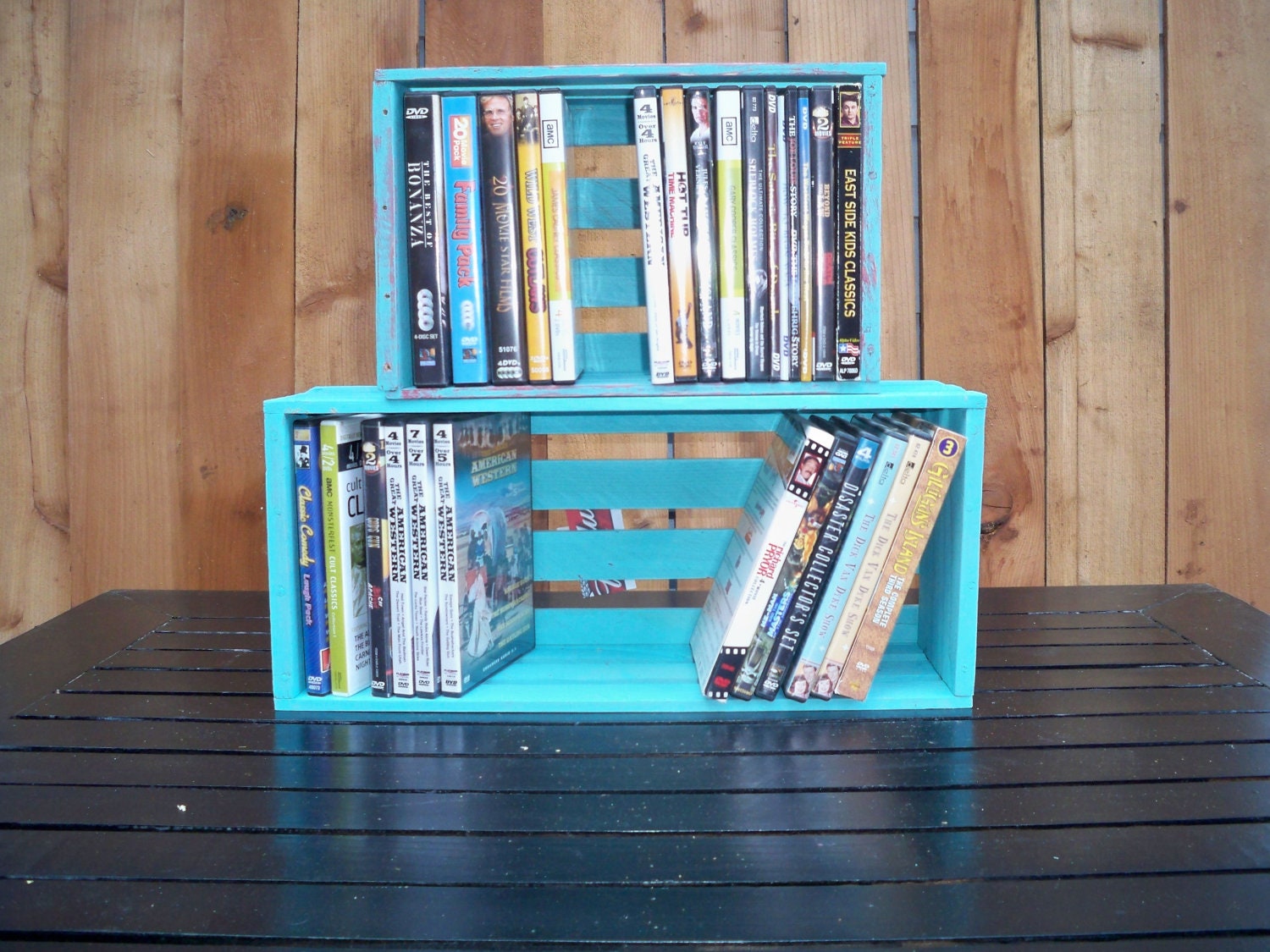 19 DVD Crate Wood Crate Wood Storage Crate Etsy