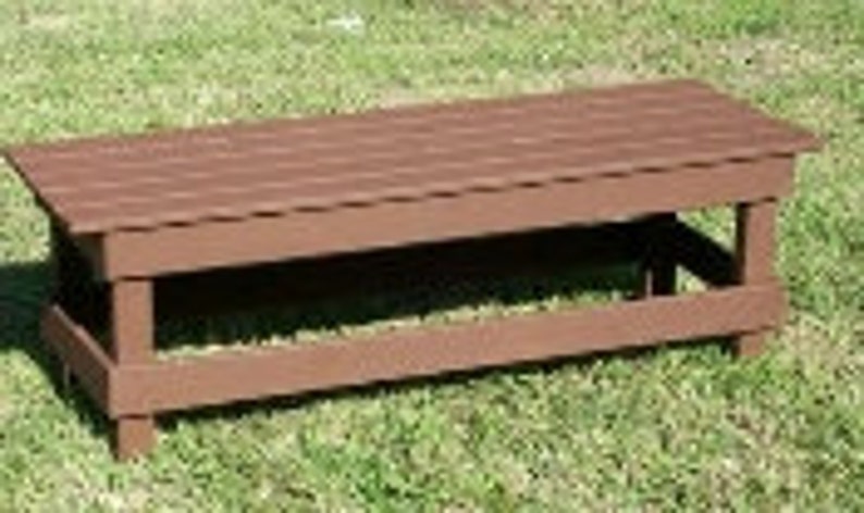 Outdoor Benchcoffee Table Garden Bench Wood Deck Bench Etsy
