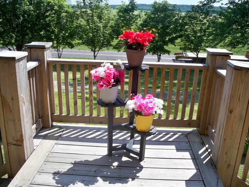 Indoor Flower Stand Deck Planter, Wood Indoor Flower Stand Wooden Plant