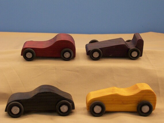 small wooden cars
