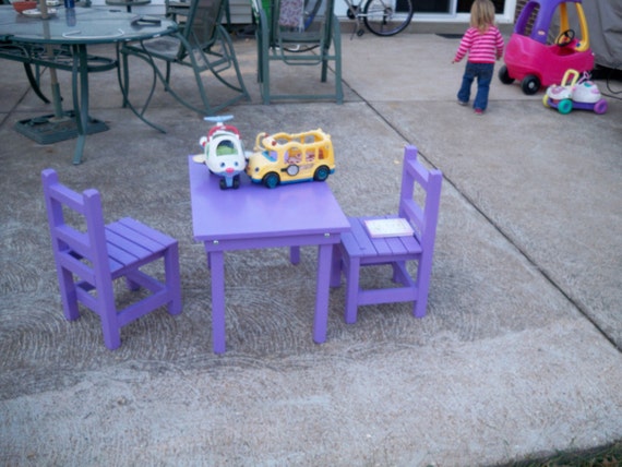 Kids Wood Table And Chairs Set For Older Kids Wood Table And Etsy