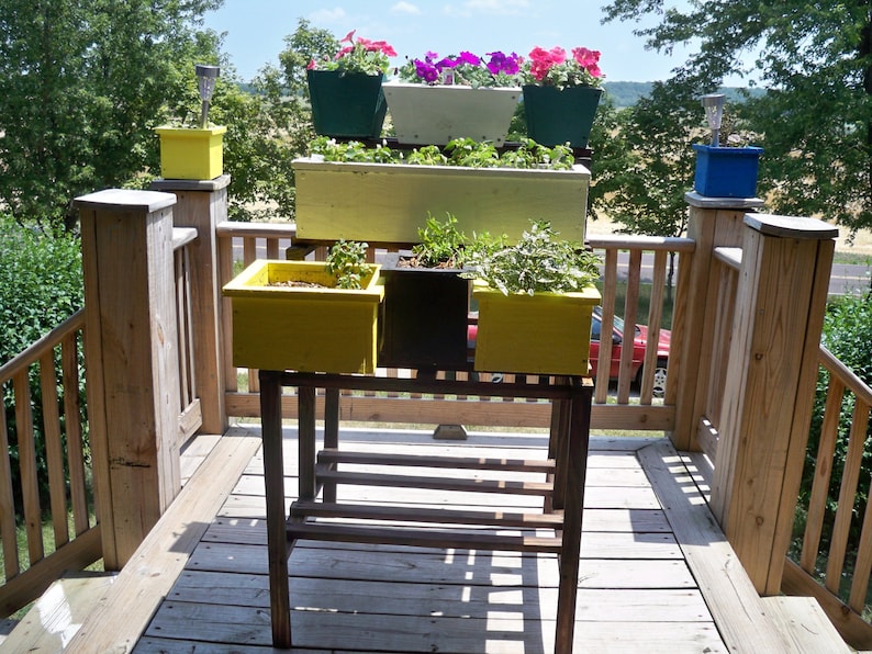Indoor /& Outdoor Flower Pot Shelf Stand Window Flower Box Shelves Plant Stand,Wood Plant Stand,Flower Pot Shelf Stand