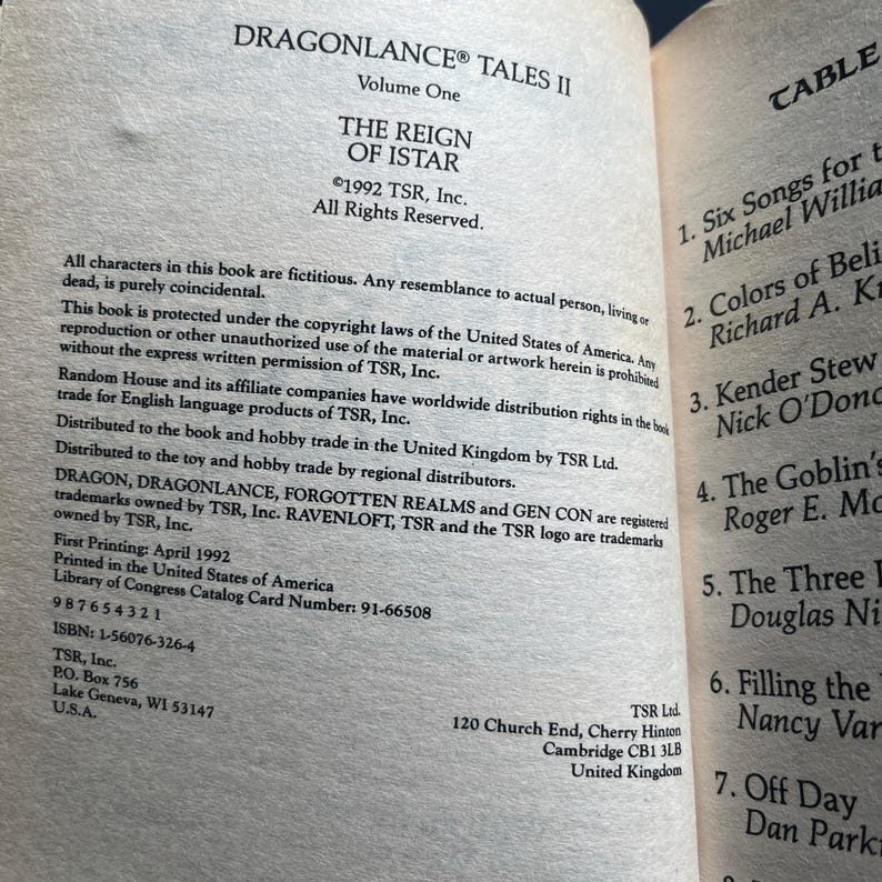 Dragonlance: The Reign of Istar by Margaret Weis, Tales II 1 - Vintage 1992 Paperback image 7