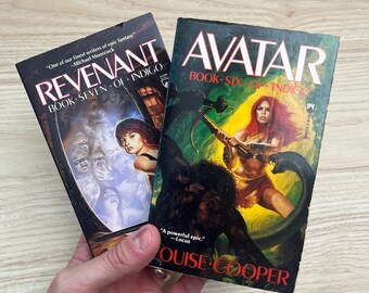 Indigo by Louise Cooper - Complete 2-Book Set, Revenant, Avatar - Vintage 1992 Paperbacks, First Printings