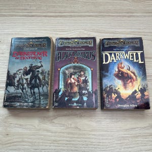 Trilogía Moonshae de Reinos Olvidados de Douglas Niles - Colección completa de 3 libros - Edición de bolsillo de 1987 imagen 1