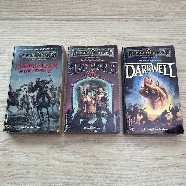 Trilogía Moonshae de Reinos Olvidados de Douglas Niles - Colección completa de 3 libros - Edición de bolsillo de 1987 imagen 1