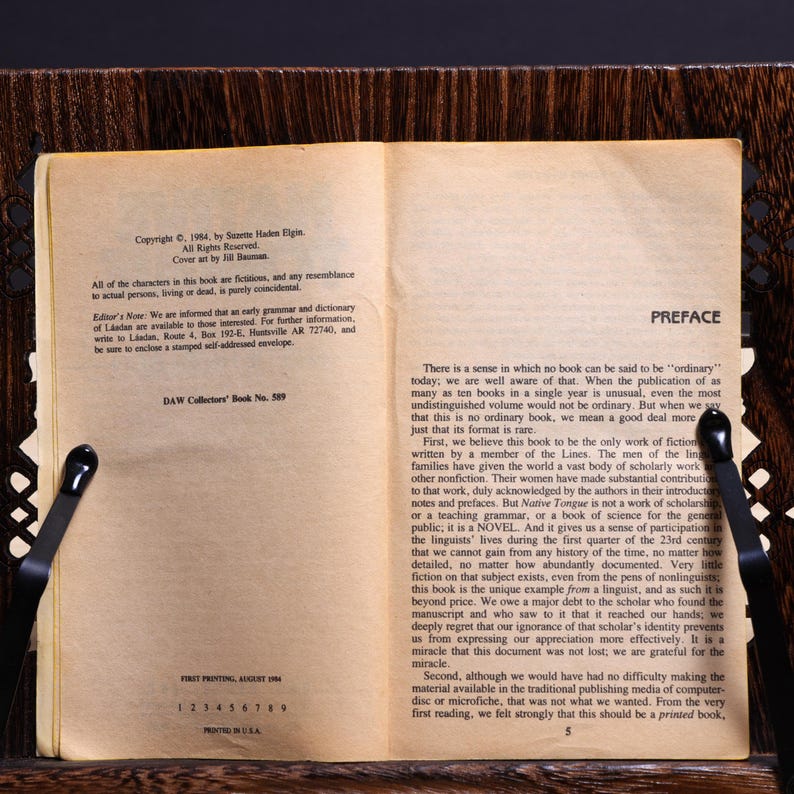 Native Tongue by Suzette Haden Elgin, Native Tongue 1 - Vintage 1984 Paperback, First Printing image 6
