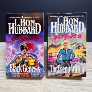 Mission Earth by L. Ron Hubbard - Complete 2-Book Set - Vintage 1988 Paperbacks, First Printings image 1