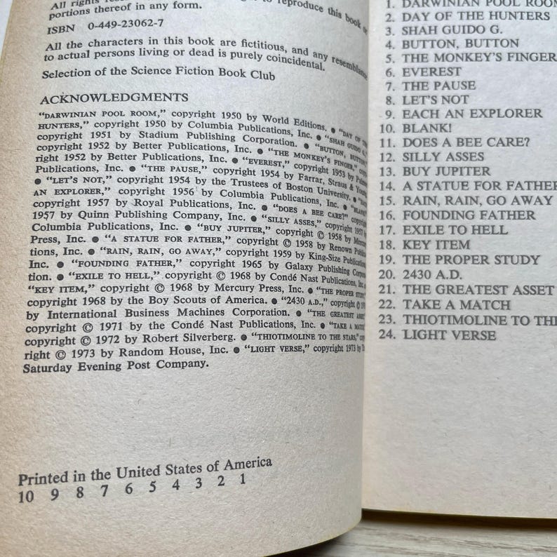 Klassische Science-Fiction-Taschenbücher, Konvolut von 8 Bänden von Asimov, Niven, Knight, Dickson und Saberhagen (Vintage). Bild 5