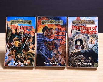 Forgotten Realms Twilight Giants by Troy Denning - Complete 3-Book Set - Vintage 1994 Paperbacks