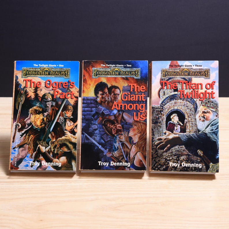 Forgotten Realms Twilight Giants by Troy Denning - Complete 3-Book Set - Vintage 1994 Paperbacks image 1