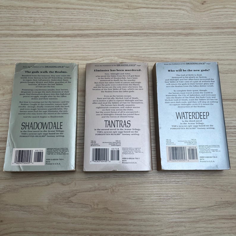 Forgotten Realms Avatar Trilogy by Richard Awlinson - Complete 3-Book Set - Vintage 1989 Paperbacks image 2