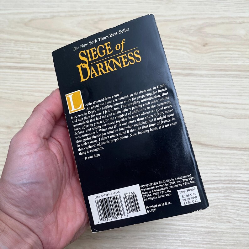 Forgotten Realms: Siege of Darkness by R.A. Salvatore - Vintage 1995 Mass Market Paperback image 2