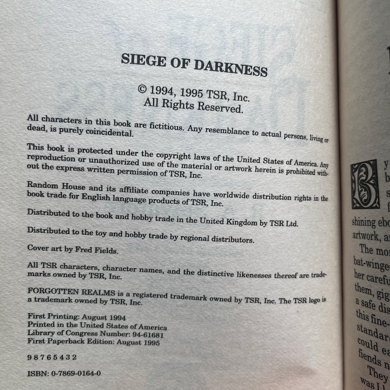 Forgotten Realms: Siege of Darkness by R.A. Salvatore - Vintage 1995 Mass Market Paperback image 6