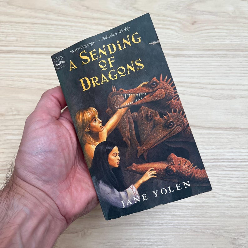 A Sending of Dragons by Jane Yolen, Pit Dragon Chronicles 3 - Vintage 1997 Paperback image 1