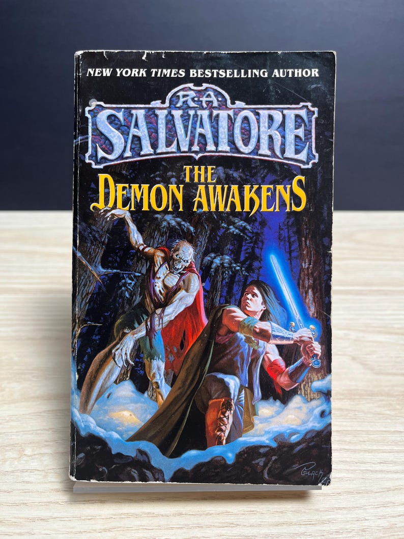 The Demon Awakens by R.A. Salvatore, DemonWars Saga 1 - Vintage 1998 Mass Market Paperback image 1