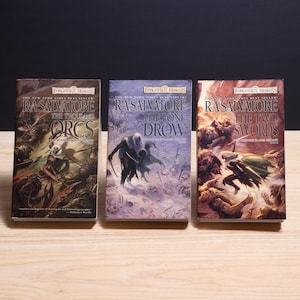Forgotten Realms Hunter's Blades Trilogy by R.A. Salvatore - Complete 3-Book Set - Vintage 2003 Paperbacks