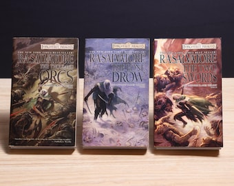 Forgotten Realms Hunter's Blades Trilogy by R.A. Salvatore - Complete 3-Book Set - Vintage 2003 Paperbacks