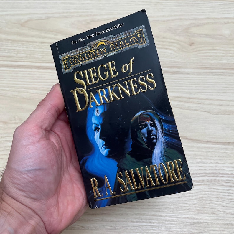 Forgotten Realms: Siege of Darkness by R.A. Salvatore - Vintage 1995 Mass Market Paperback image 1
