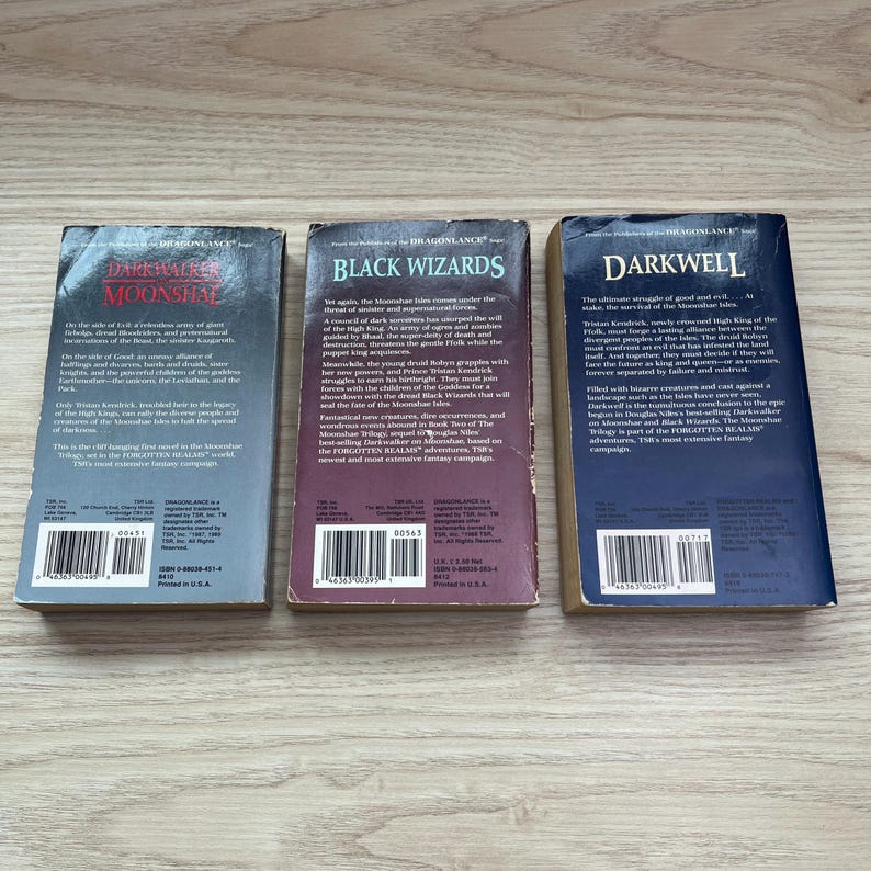 Forgotten Realms Moonshae Trilogy by Douglas Niles - Complete 3-Book Set - Vintage 1987 Paperbacks image 2