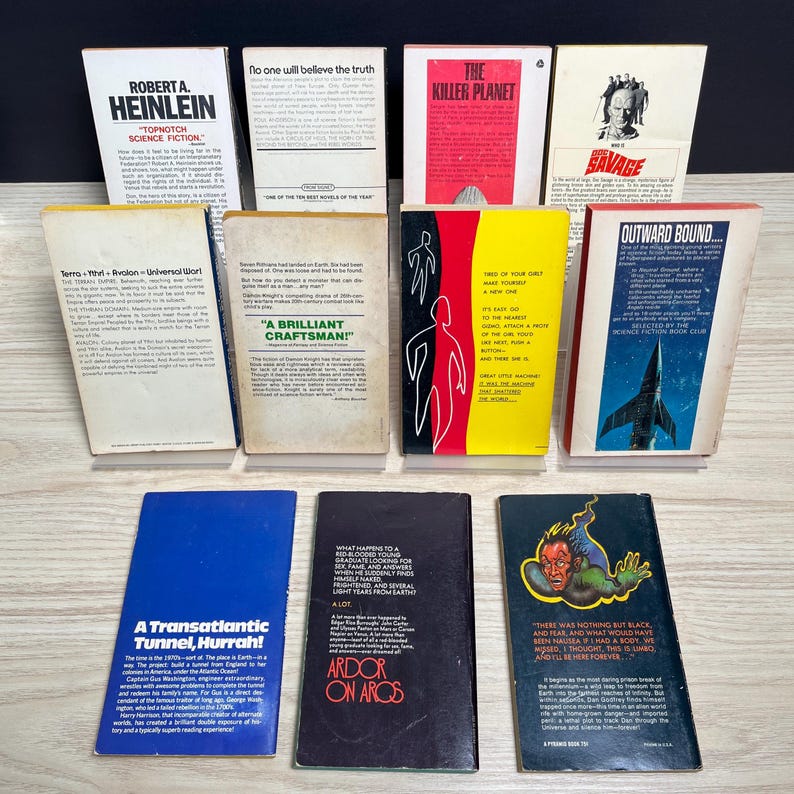 Lote de 11 libros de bolsillo de ciencia ficción de los años 50 a los 70: Heinlein, Poul Anderson, Spinrad imagen 2