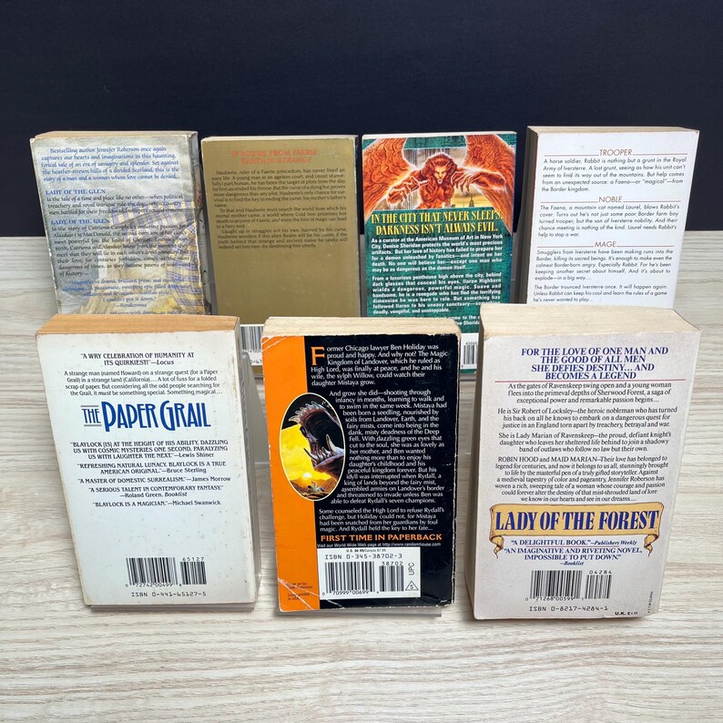Fantasy Paperback Lot of 7 Terry Brooks Jennifer Roberson Blaylock Sherman 1990s image 2