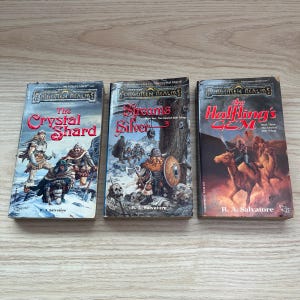 R.A.サルバトーレ著『フォーゴットン・レルムズ アイスウィンド・デイル三部作』 - 全3巻セット - 1988年発行のヴィンテージペーパーバック 画像 1