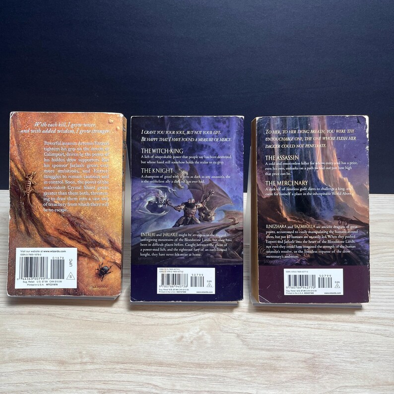 Forgotten Realms Sellswords by R.A. Salvatore - Complete 3-Book Set - 2001-2007 Paperbacks, First Paperback Printings image 2