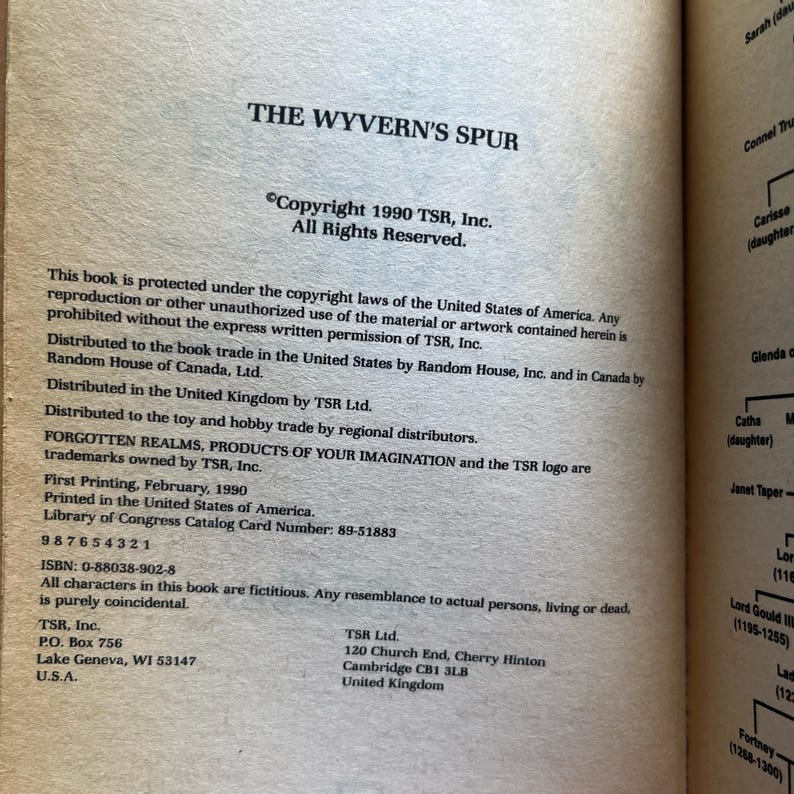 Forgotten Realms: The Wyvern's Spur by Kate Novak, Finder's Stone 2 - Vintage 1990 Paperback image 7