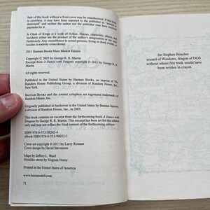 Ein Fest für die Krähen von George R.R. Martin – Taschenbuchausgabe von 2006 Bild 6