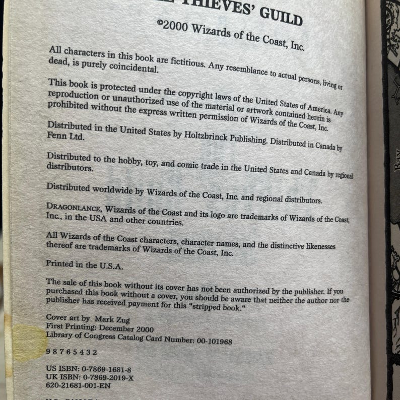 Dragonlance: The Thieves' Guild by Jeff Crook, Crossroads 2 - Vintage 2000 Mass Market Paperback image 6