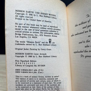 Mission Earth by L. Ron Hubbard - Complete 2-Book Set - Vintage 1988 Paperbacks, First Printings image 8