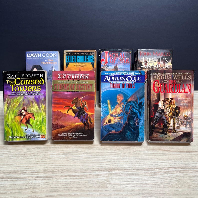 Epic Fantasy Paperback Lot of 8 Angus Wells John Marco Crispin Forsyth 1990s image 1
