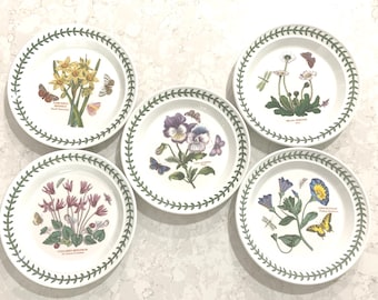 Portmeirion Plate / 1 Vintage Portmeirion Botanic Garden Plate Appetizer Bread 7.25" --YOU CHOOSE ONE-- Made in England 1972 Orig. Design
