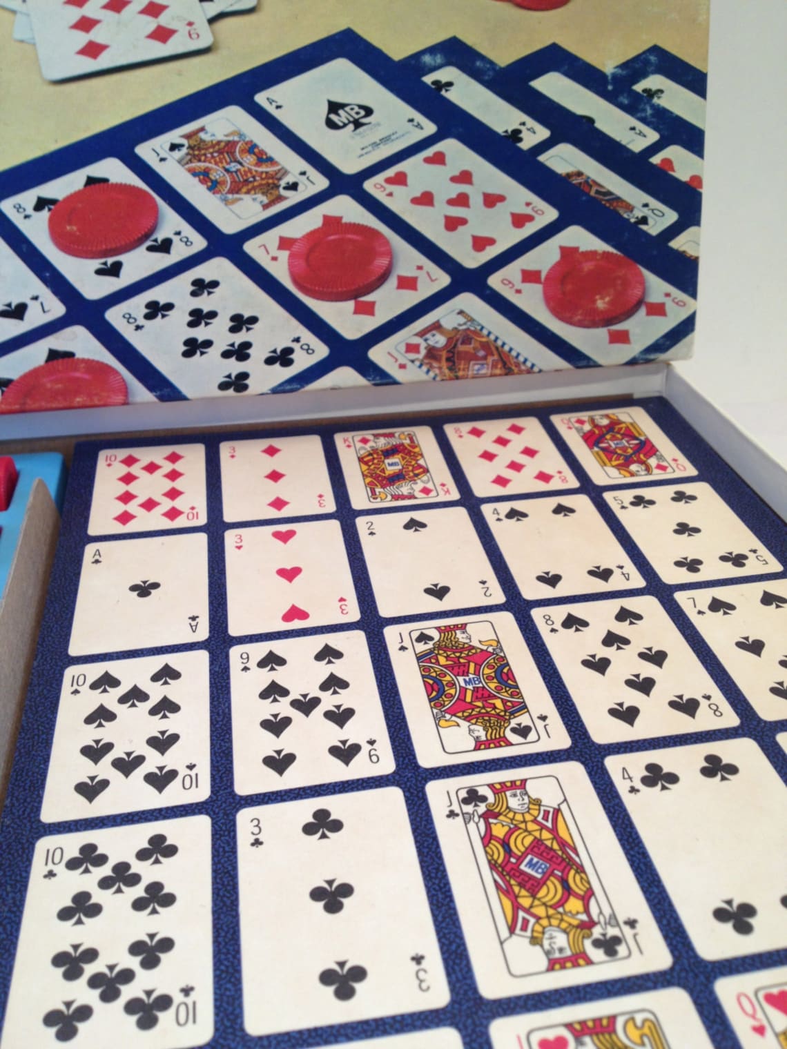 POKER BINGO Game by Milton Bradley. Vintage Poker Playing Etsy