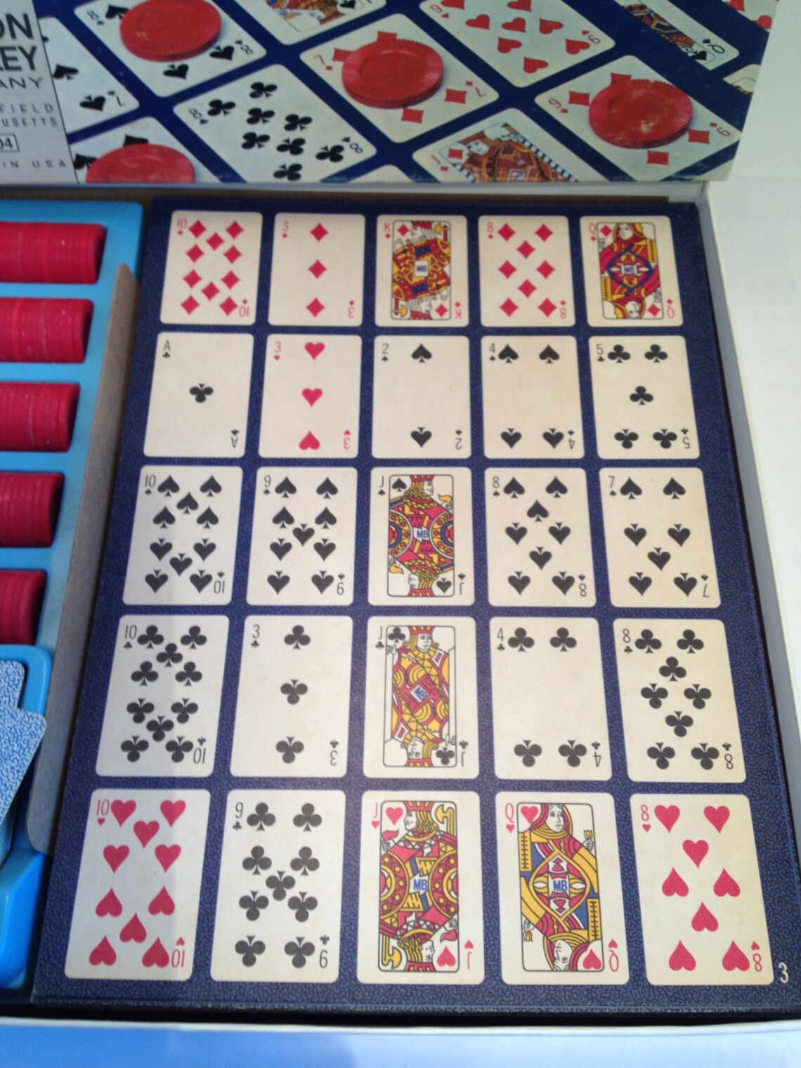 POKER BINGO Game by Milton Bradley. Vintage Poker Playing Etsy