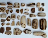 brown and tan beach pottery,Scottish beach finds, sea pottery, surf tumbled pottery, vintage pottery,jewelry supply, ornamental sea pottery