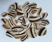 brown and tan beach pottery,Scottish beach finds, sea pottery, surf tumbled pottery, vintage pottery,jewelry supply, ornamental sea pottery