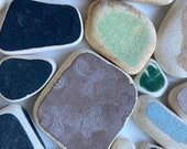 Scottish beach pottery, sea pottery,sea glass pottery, sea beads, Scottish beach finds, jewelry making supply, jewellery supplies