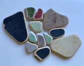 Scottish beach pottery, sea pottery,sea glass pottery, sea beads, Scottish beach finds, jewelry making supply, jewellery supplies